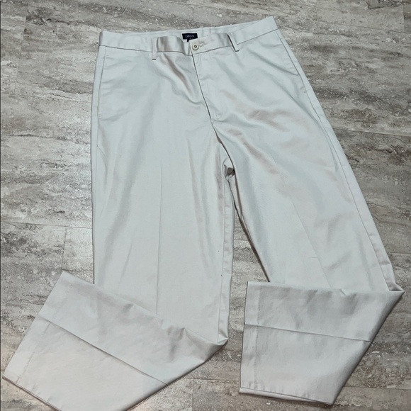 Izod Cream Trousers with Button Detail 36/34 - Picture 1 of 6